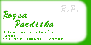 rozsa parditka business card